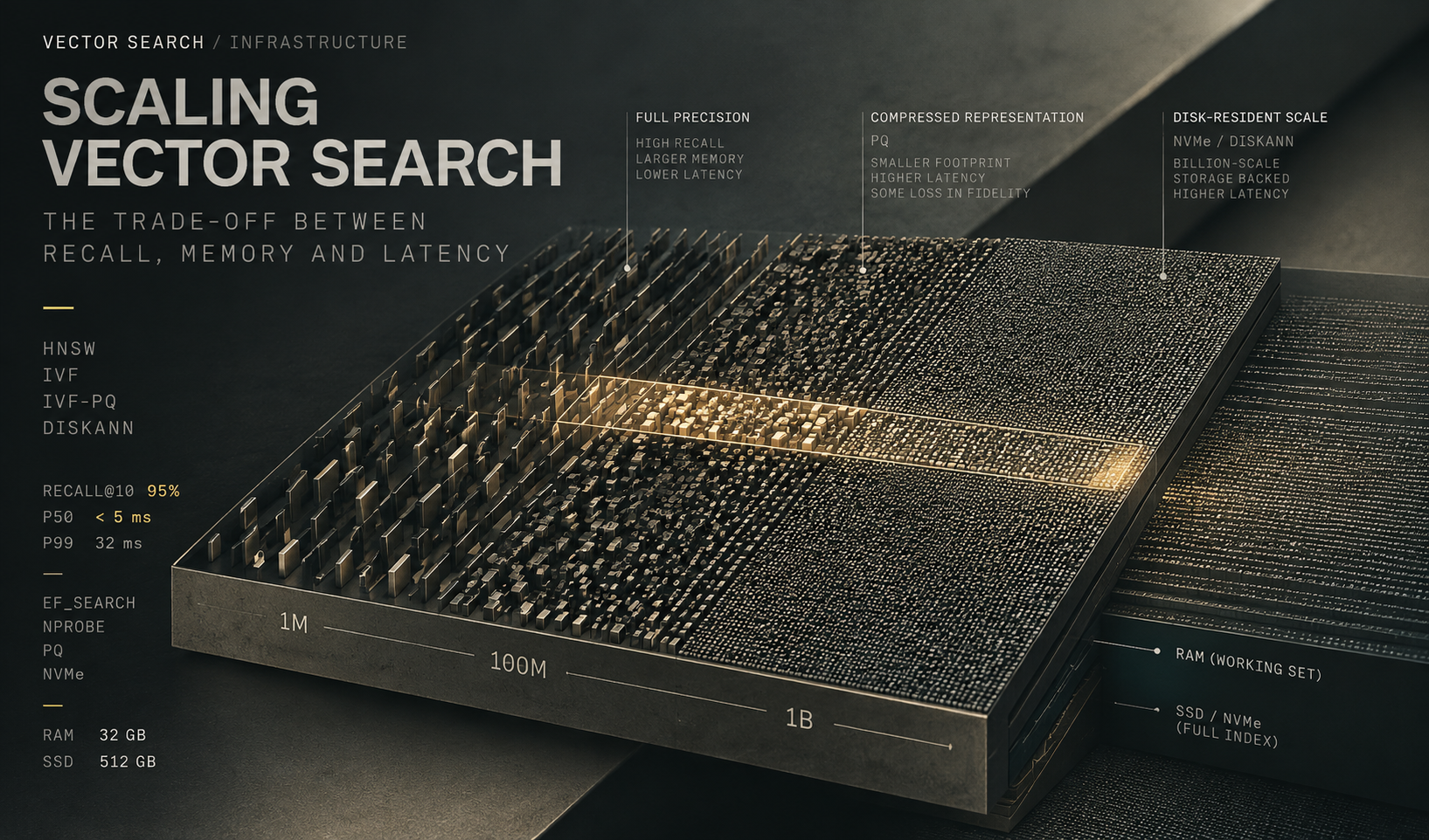 Scaling Vector Search: The Trade-Off Between Recall, Memory and Query Latency