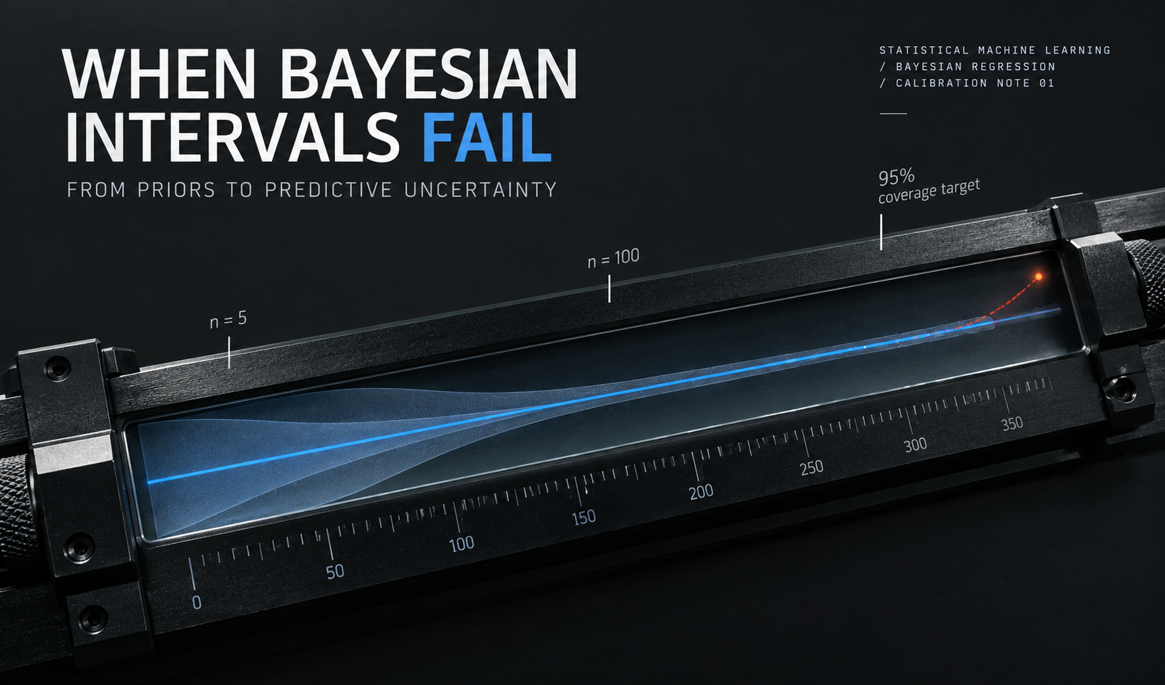Bayesian Regression in Python: From Priors to Predictive Intervals, and When the Intervals Can't Be Trusted
