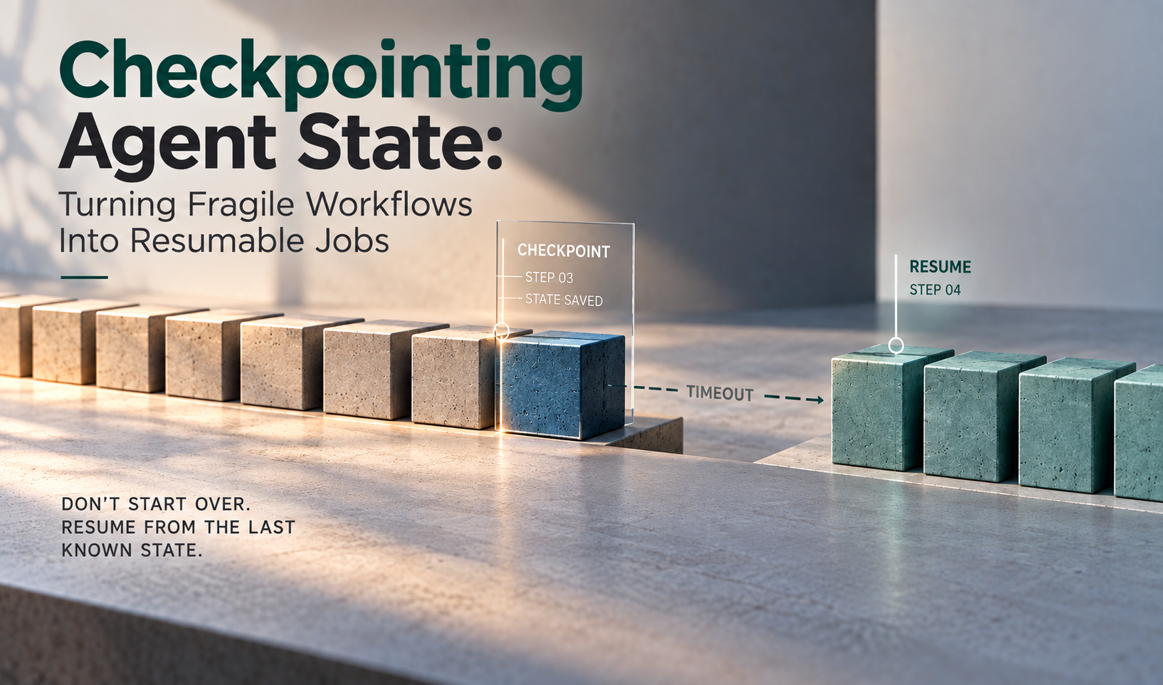 Checkpointing Agent State: Turning Fragile Workflows Into Resumable Jobs