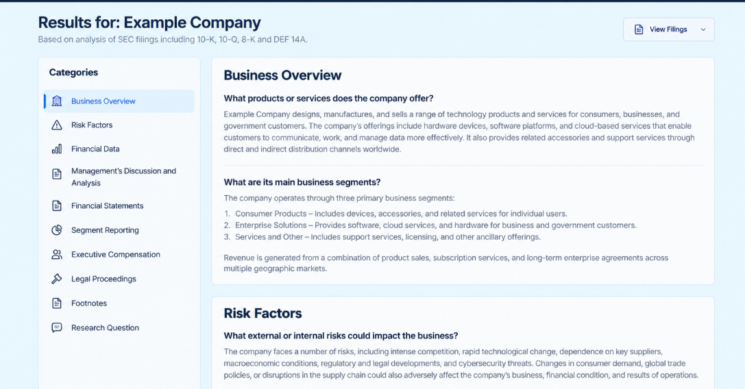 Company Intelligence and Research Workspace